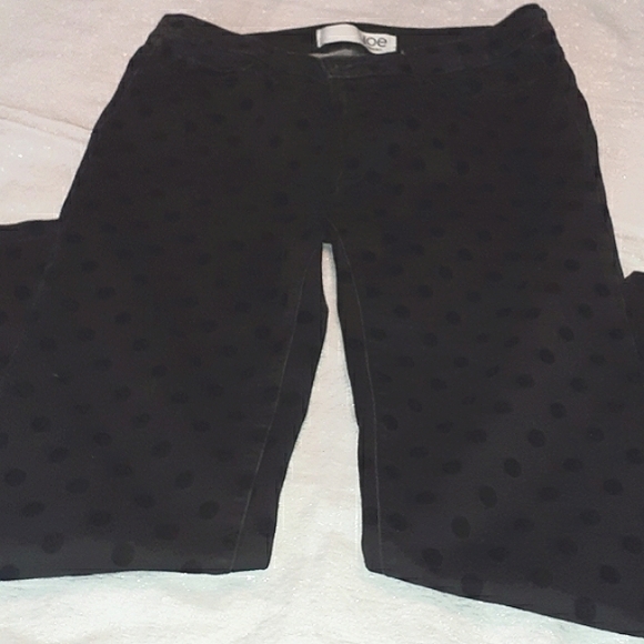 Joe Fresh Denim - Joe Fresh size 10 black polka dot  jeans